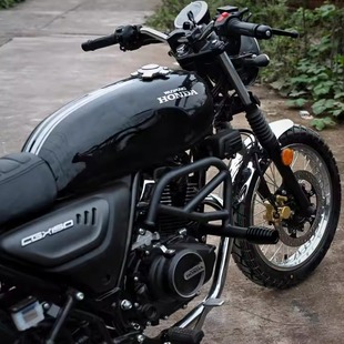 适用于五羊本田CGX150前保险杆护杠防摔杠边包折叠挡风踏板改装