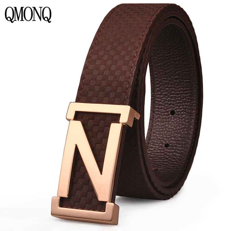 QMONQ皮帶男真皮平滑扣頭層牛皮青年商務休閑腰帶韓版潮百搭褲帶在類目 服飾配件/皮帶/帽子/圍巾, 腰帶/皮帶/腰鏈中 - 來自Buy2taobao.com提供專業的淘寶代購服務