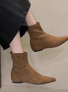 2023 New Platform Shoes Women Boots Round Toe Zipper Spring