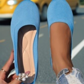 Elegant Flats Women Low Ballet Shoes Barefoot Casual Heel