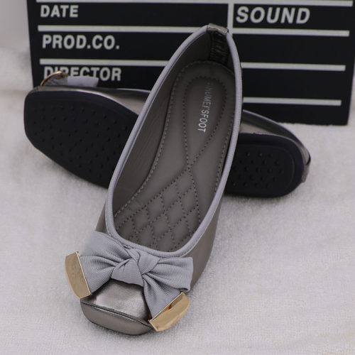 women flat shoes single shoes big size 43单鞋女平底大码瓢鞋