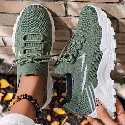 休闲运动鞋坡跟网面女鞋Sneakers women sport shoes big size 43