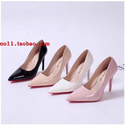 Women plus size 43 42 41 thick high heels shoes ladies pump