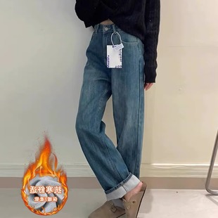 ladies winter warm jeans girls velvet trousers women pants