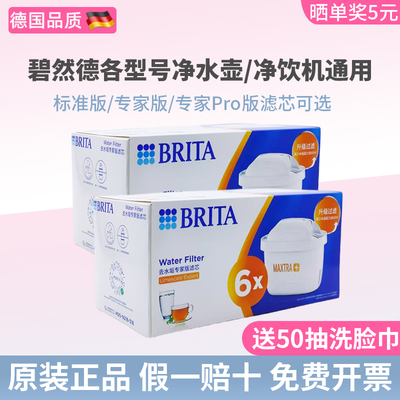 德国brita碧然德滤芯家用厨房净水器滤水壶净水壶三代除垢专家版