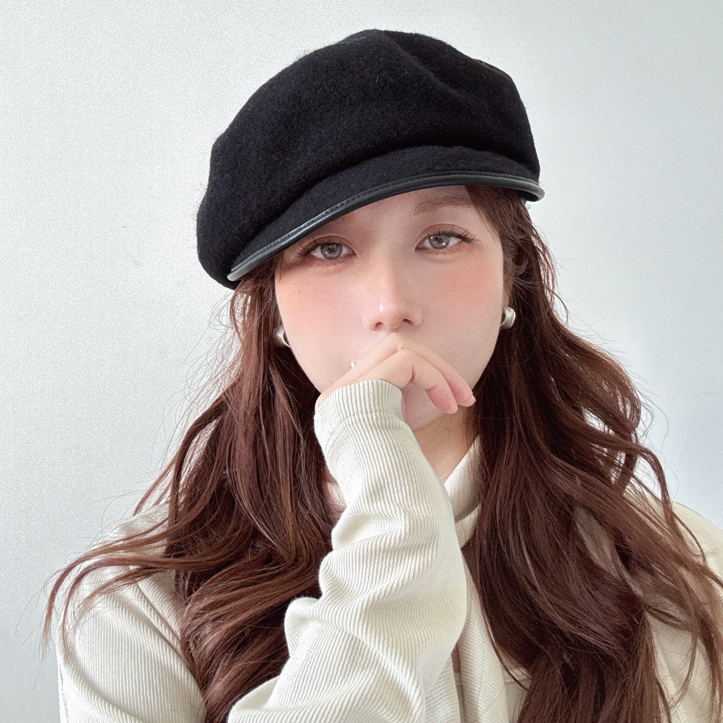 复古100%全羊毛报童帽秋冬显脸小