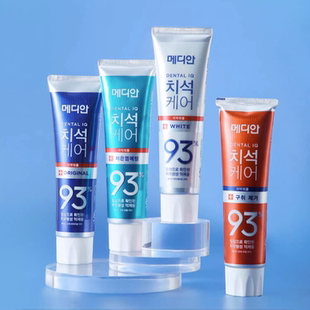 韩国爱茉莉麦迪安93牙膏清新口气提亮去黄去口臭牙渍抗敏美白牙齿