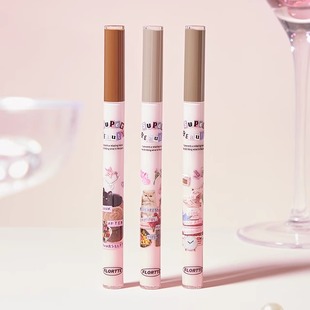 flortte花洛莉亚小画家水眉笔四叉刀锋笔头防水持久不脱色分叉式