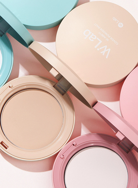 W.Lab粉饼干湿两用防水防汗控油遮瑕柔雾无痕持久定妆提亮肤色