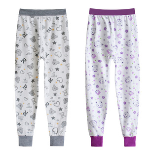 棉毛裤 纯棉儿童秋裤 中大童打底衬裤 中小学生保暖裤 单条男女童秋裤