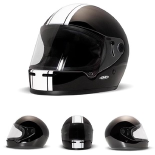 意大利DMD碳纤维复古全盔摩托车头盔男女士机车巡航通勤四季通用