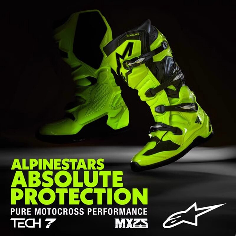 a星alpinestars摩托车越野靴TECH 7防水拉力靴防摔长途机车靴男