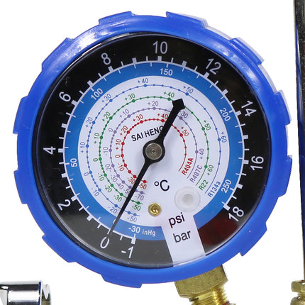 r134r22空调冷媒表加氟压力表空调加氟工具汽车空调加氟套装工具