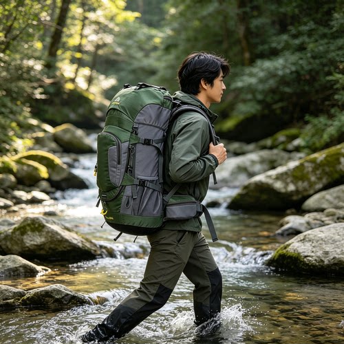 男女60升大容量战术登山双肩包