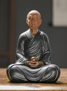 陶瓷工艺品弘一法师人物玄关摆件新中式禅意高僧家居软装桌面装饰