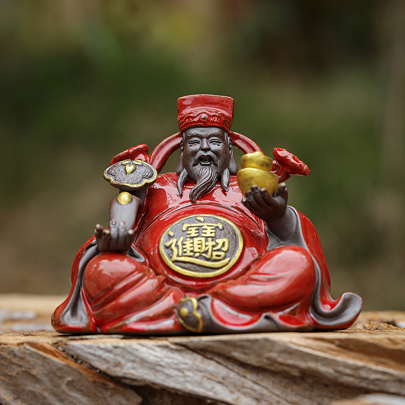 陶瓷财神爷家用招财文财神办公室店铺开业礼品送人乔迁客厅摆件