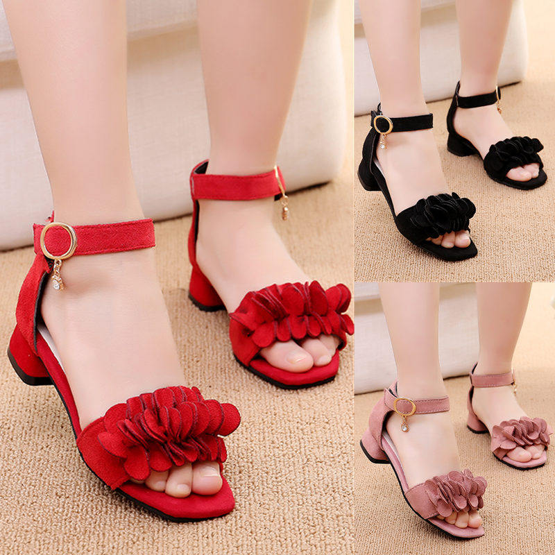 Children's sandals Girls Shoes summer 2022 new pattern Korean Edition High-heeled CUHK Princess shoes black student Performance shoesin the Shoes/Baby Shoes/Parent-child shoes , Sandals  category - from Buy2taobao.com to provide professional Taobao agent buy service