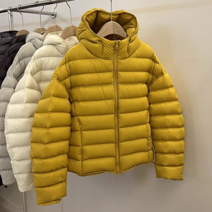 2025新款90白鸭绒排骨羽绒服女泡芙短款连帽龟背宽松加厚冬季外套