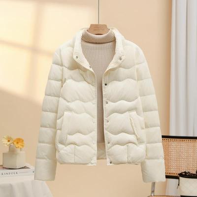 轻薄羽绒服女短款2025春秋冬新款时尚洋气小个子白鸭绒立领薄款潮