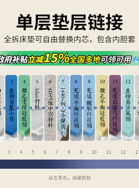 sths舒坦豪氏床垫垫层 可选择多种睡感 弹簧床垫 全拆床垫材料