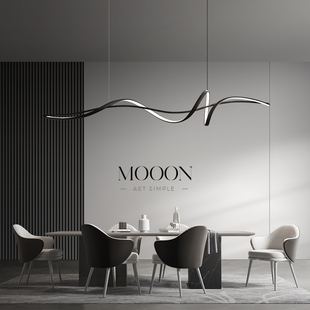 全铜意式 极简饭厅吊灯现代简约饭厅灯轻奢饭厅餐桌吊灯设计师灯具