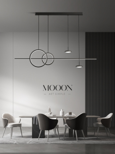 全铜意大利极简餐厅吊灯现代极简餐厅灯轻豪华高端餐桌岛形吊灯灯