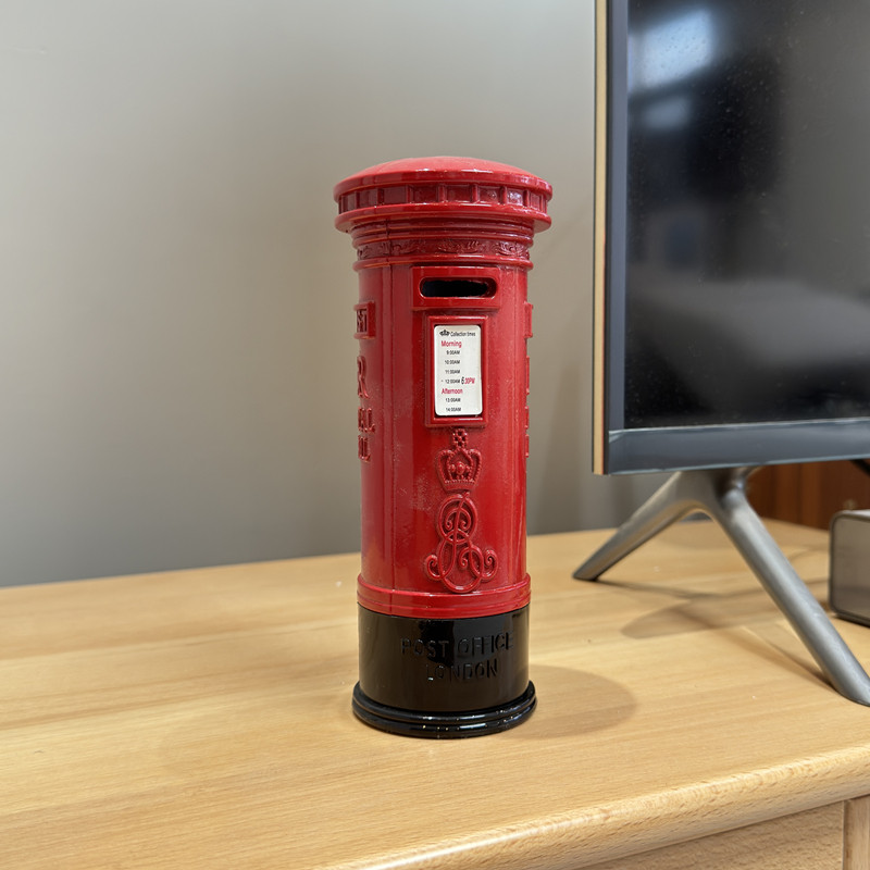铁皮邮筒英国邮筒电视柜模型复古信箱邮箱酒吧咖啡馆复古装饰摆件