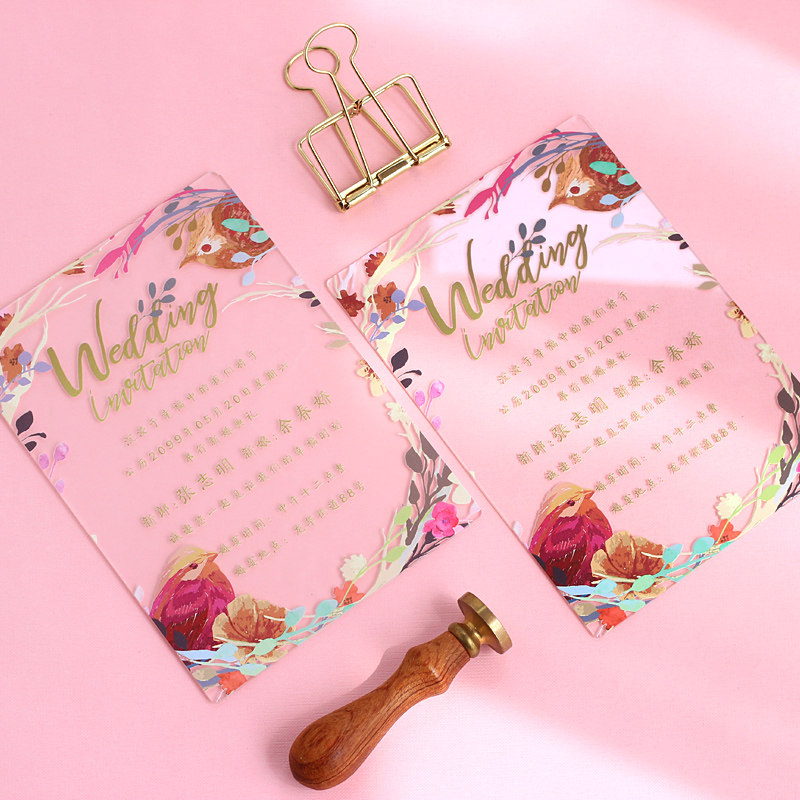 marry Acrylic Invitation cards Wedding Invitations European style Invitation Business Activities invitation 2019 Creative customizationin the Festive supplies/Gift , Invitation card  category - from Buy2taobao.com to provide professional Taobao agent buy service