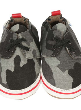 robeez美国男宝宝学步秋麂皮婴幼软底防滑不掉跟迷彩步前鞋 特价