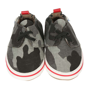 robeez美国男宝宝学步秋麂皮婴幼软底防滑不掉跟迷彩步前鞋 特价