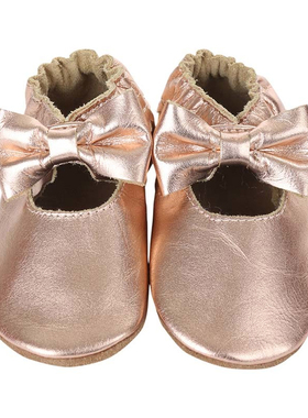 robeez美国春夏周岁公主鞋 软底透气男女玫瑰金 学步鞋 步 特价