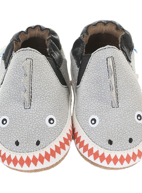 robeez美国 春夏鲨鱼造型软底透气防滑男童鞋 宝宝鞋 学步鞋 特价