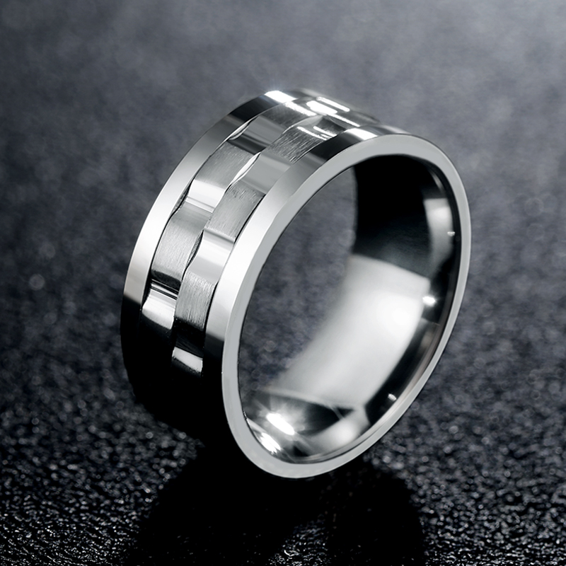 可转动戒指男士霸气韩版嘻哈指环