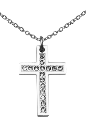 挂件欧美简约十字架男士百搭钛钢