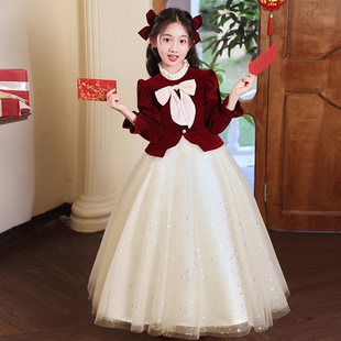 女童礼服2025新款高端轻奢小众生日晚宴花童公主裙钢琴演奏演出服