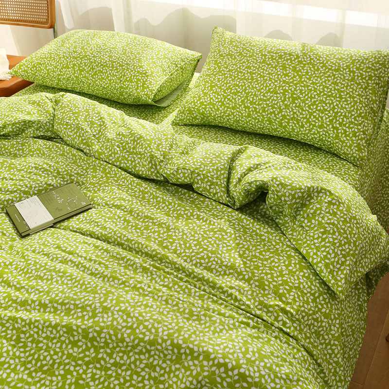 碎花被套床单四件套100%纯棉被罩ins风花色网红印花单件被罩枕套