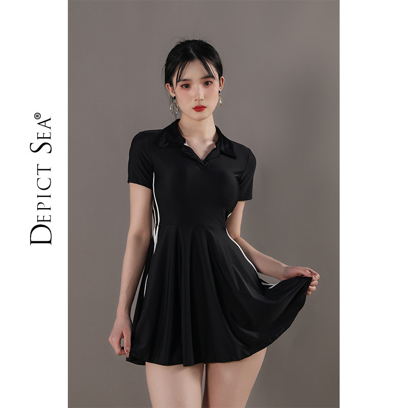 绘海泳衣女款大码连身泡温泉胖mm遮肉200斤孕妇大胸保守黑平角裤,运动/瑜伽/健身/球迷用品,连体泳衣,淘宝优惠券,粉丝福利购,淘宝优惠卷