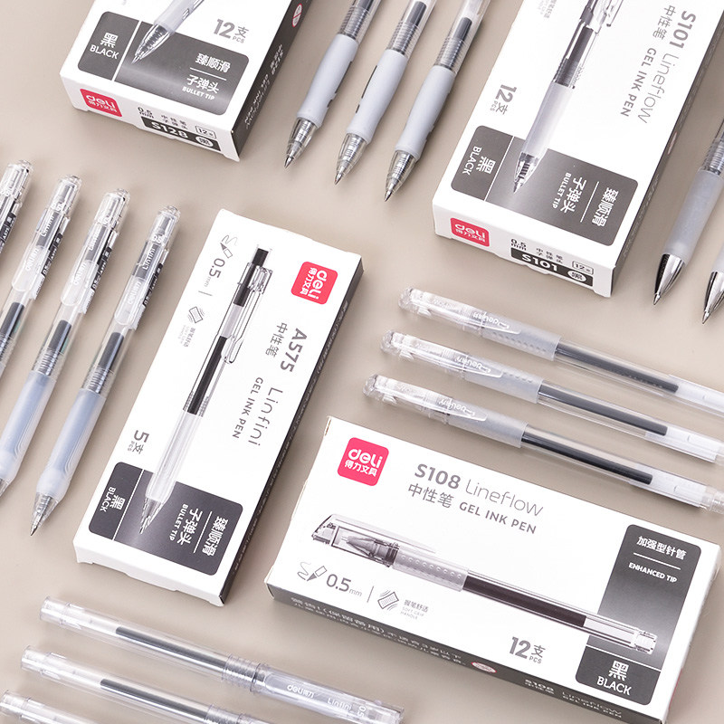 s60/s88/sf888学生用文具小清新速干按动笔弹簧头水性笔透明杆简约0