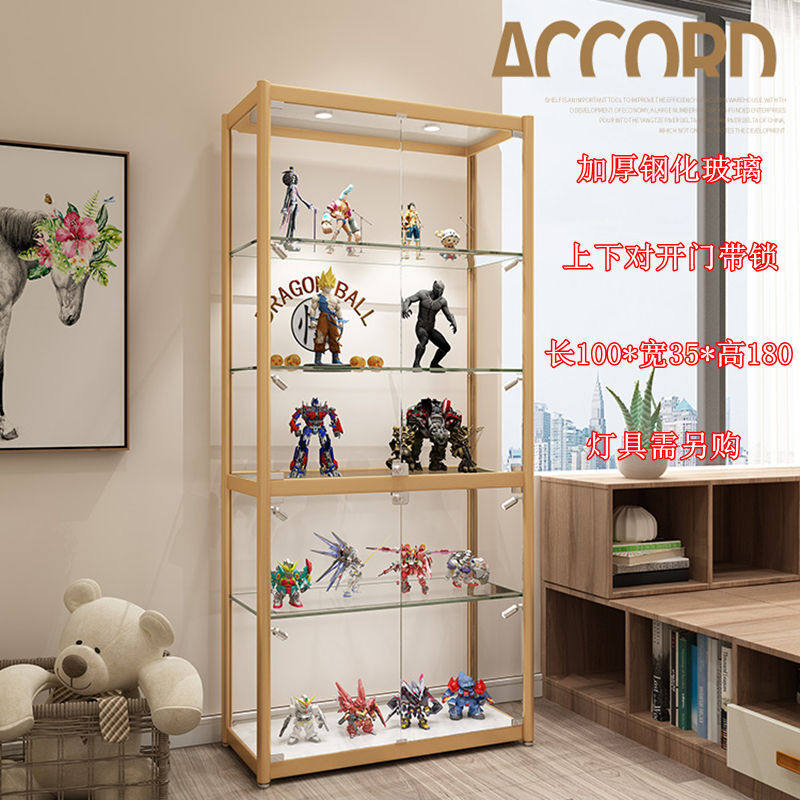 展示柜玻璃柜模型展示架饰品货架家用酒柜礼品产品陈列柜100*35*1