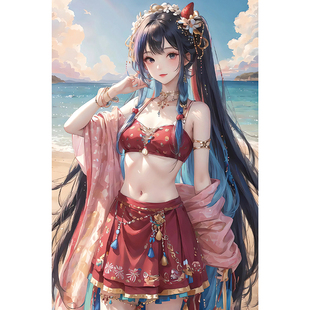 动漫美女木质拼图1000片二次元卡通周边高难解压御姐男生成人礼物