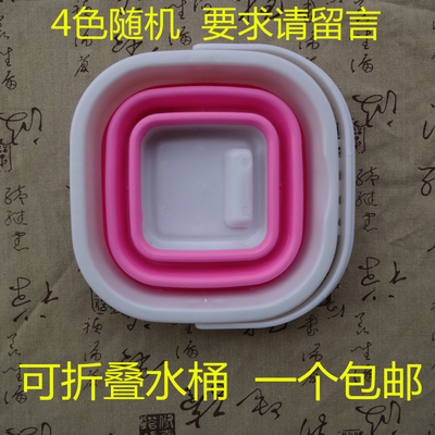 可折叠圆方形硅胶洗笔筒