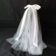 新娘领证登记小头纱白色缎布蝴蝶结头纱旅拍写真摄影拍照道具结婚