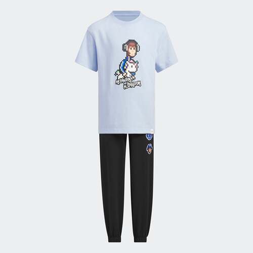 Adidas/阿迪达斯 儿童三叶草 GRAPHIC 运动短袖长裤 IX4369