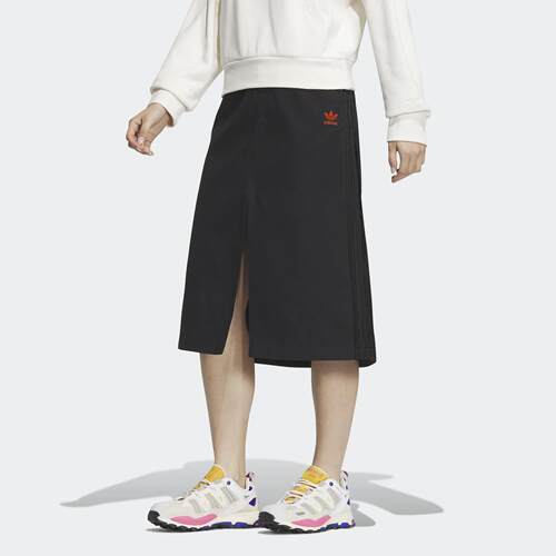 Adidas/阿迪达斯 女子三叶草 SKIRT 前开叉宽松运动裙 JE3493