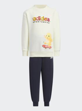 Adidas/阿迪达斯 儿童运动休闲长袖圆领套装 JF1371