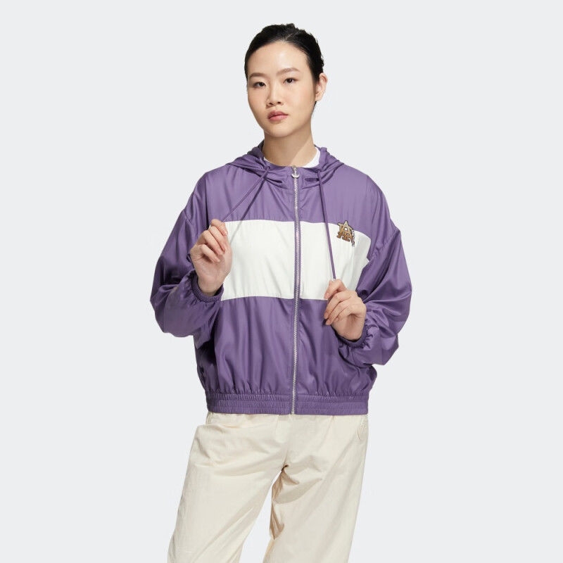 Adidas/阿迪达斯 三叶草女装户外训练运动连帽夹克外套 HS1934