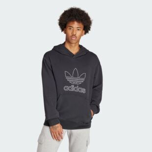 Adidas/阿迪达斯 男子三叶草运动宽松连帽卫衣套头衫 IU2373