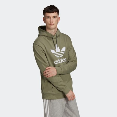 Adidas/阿迪达斯 男子三叶草运动连帽卫衣套头衫 HE4952