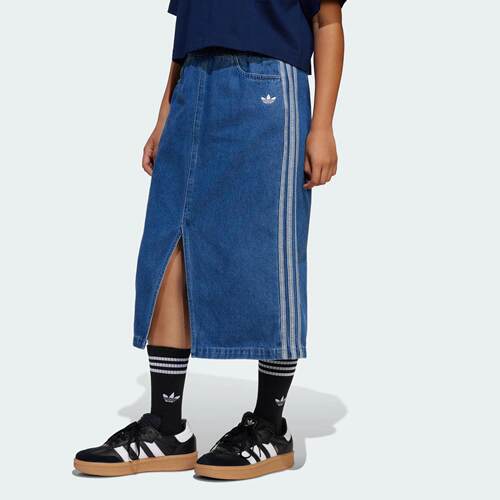 Adidas/阿迪达斯 大童亲子三叶草牛仔运动半身裙 JC7879