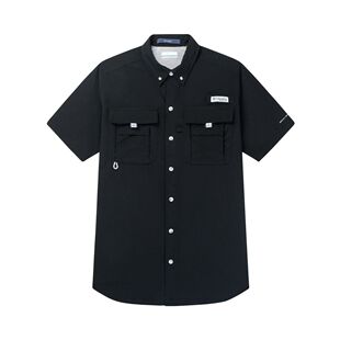 Columbia/哥伦比亚 男子工装双口袋透气翻领短袖衬衫 FJ7047-010